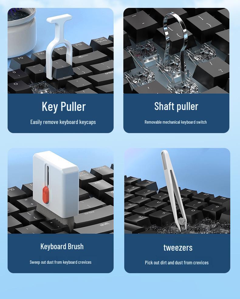 Multifunctional Cleaning Kit: Keyboard Brush, Phone Screen Dust Remover, Earphone Cleaning Pen