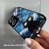 Case for Vivo Y28s 5G Y18 Y18s Y03 Y03t Anime Black Cat Starry Cloud Print Phone Cover Acrylic Hard Back Shell With Flexible TPU Edge