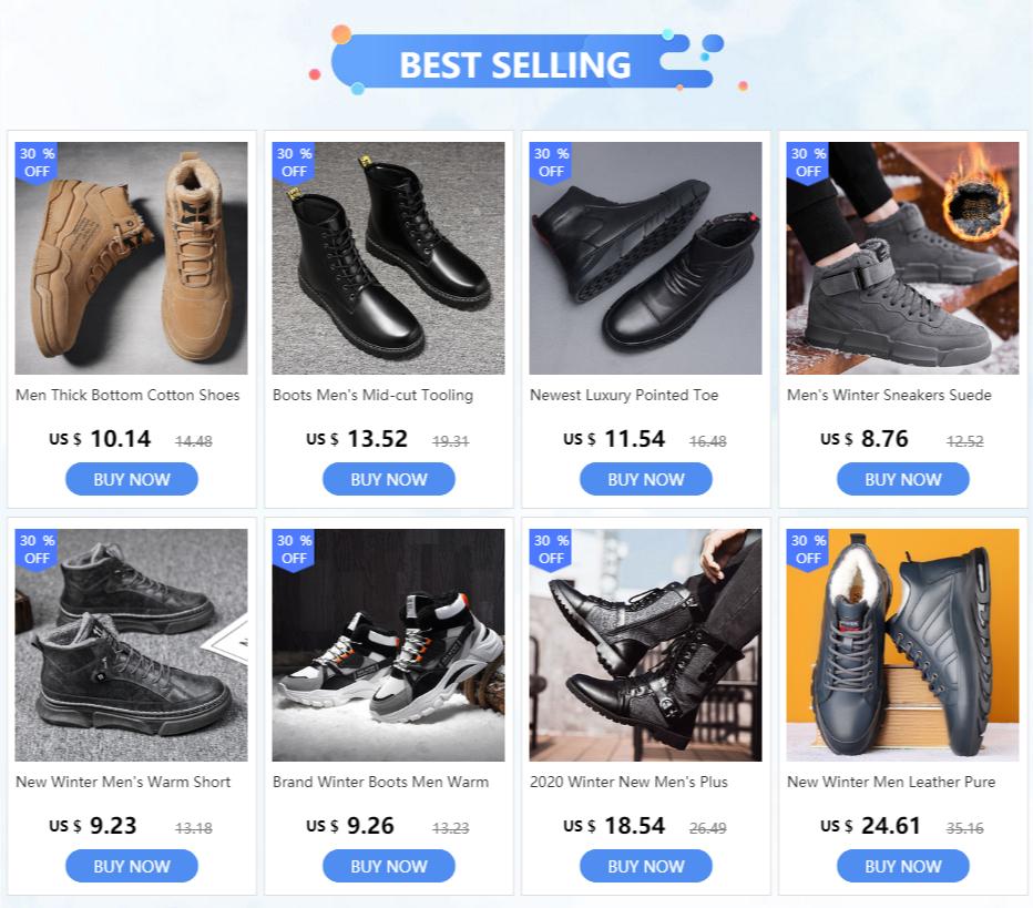 Winter Warm Men'S Boots Lightweight Cotton Shoes Male Big Size 48 Ankle Boots Men Casual Comfort Winter Shoes For Men