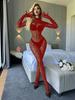 Sexy Lingerie Leopard Mesh Bodystockings Fishnet Jumpsuit Hollow See Through Tight Erotic Pajamas Elastic Night Club Underwear
