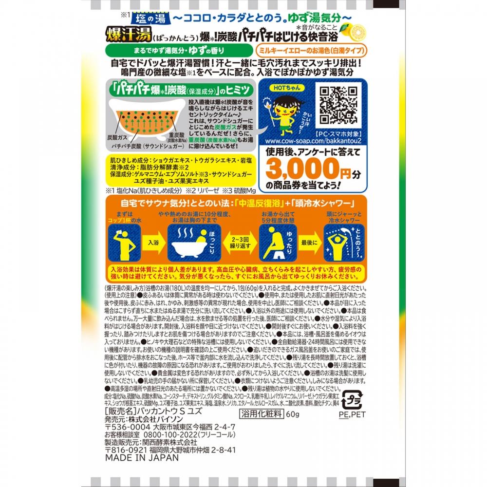 Bakudanyu Salt Hot Water Yusu Fragrance 60g Beison