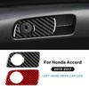 Real Soft Carbon Fiber Sticker For Honda Accord 2013 2014 2015 2016 2017 LHD Car Glover Box Switch Button Frame Accessories.