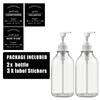 500ml Bathroom Soap Dispenser Bottle Shampoo Shower Gel Refillable Bottle Travel Storage Bottle Transparent Lotion Bottles with Labels