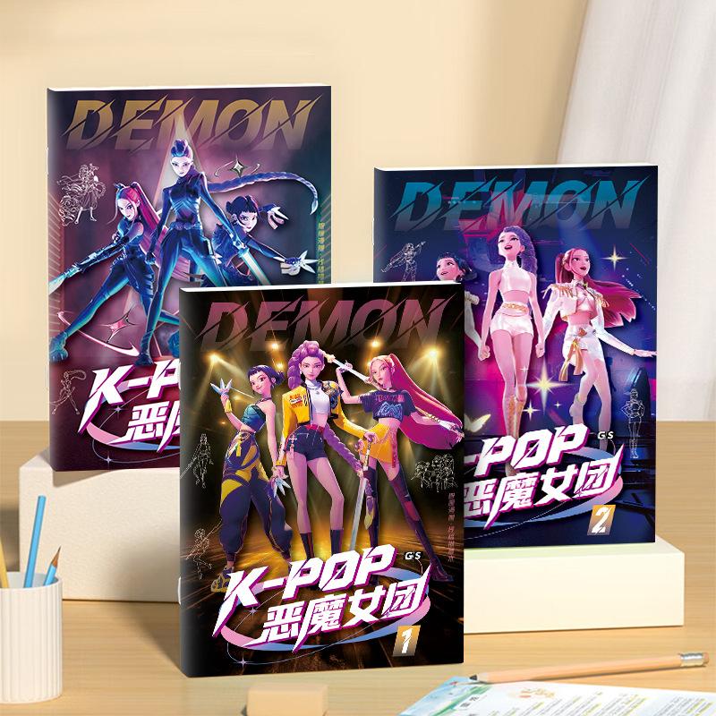 Boyama resimCadı avı grubu kpop animasyon periferik resimli kitap periferik boyama çizgi taslağı çocuk albümü