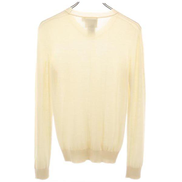 Jil Sander Made In Italy Cashmere Blend Long Sleeve V Neck Sweater Knit Men's Used