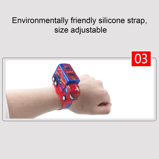 Kids Projection Toy Random 6 Patterns Pull-back Function Detachable Cartoon Creative Entertainment ABS Iron Man Projection Watch Child Toy
