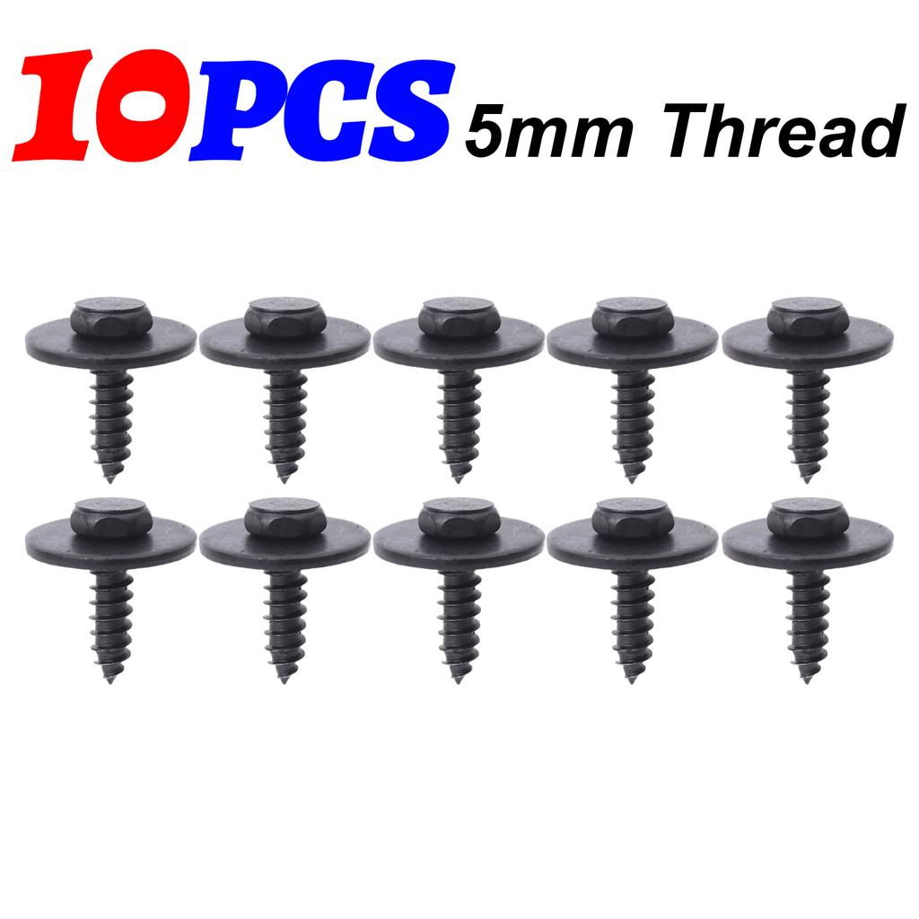 Car Fender Bumper Screws Black Metal Self Tapping Screw Fastener Retainer Clips for BMW E46 E90 F30 F10 Mercedes Benz W204 W212
