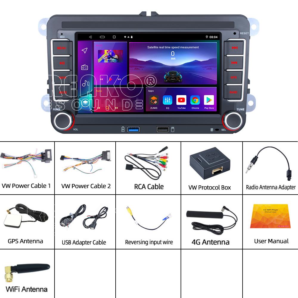 7" bilspiller for Volkswagen VW CC Passat B7 Polo Golf 5 6 Jetta mk5 mk6 Mirrorlink FM WIFI GPS RDS Wireless Carplay