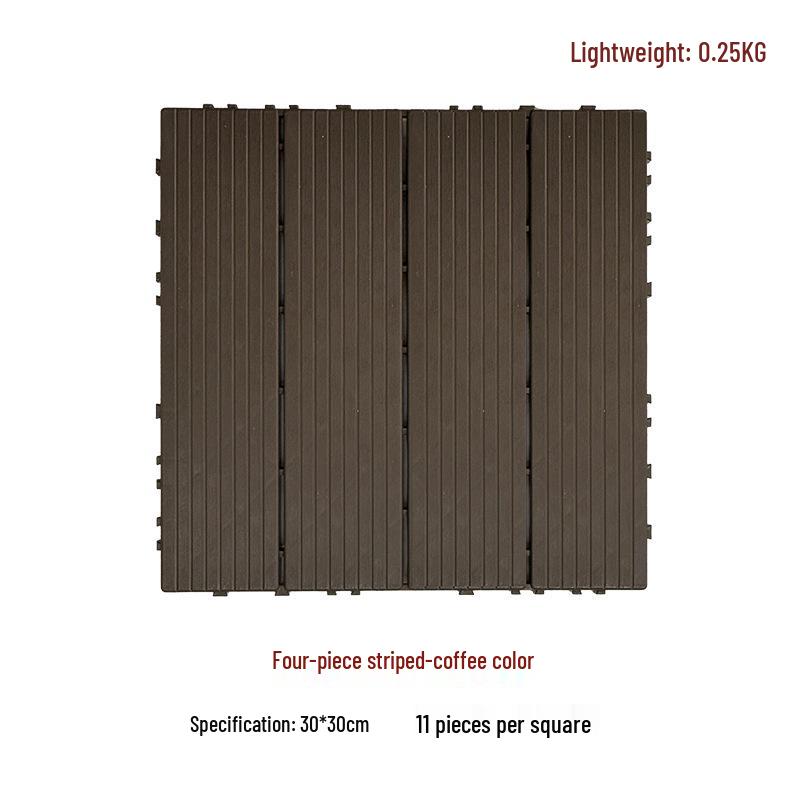 Suelo de Plástico Compuesto para Exteriores de Encastre 30x30 para Jardín/Balcón