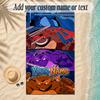 Beach TowelTeenage Mutant Ninja Turtles Custom Name Text Personalized Soft Towel for Beach Pool Indoor Home Decor Gift