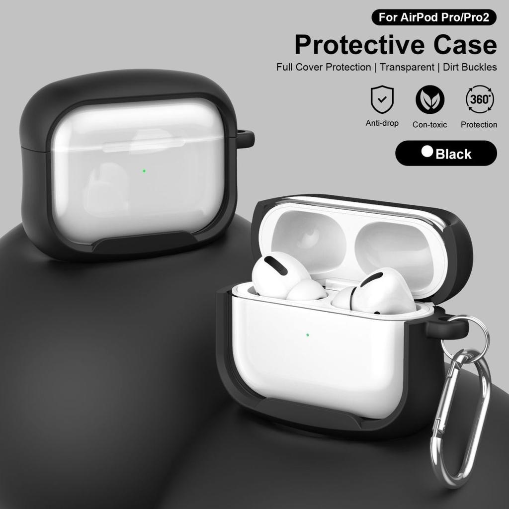 2-in-1, solid color frame, suitable for AirPods1/1st generation protective case, Apple Pro/1 wireless bluetooth headset.