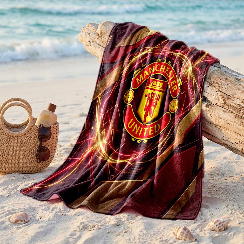 Manchester United Print Mikrofaser Strandtuch Schnelltrocknend Saugfähig Großes Handtuch für Strand Schwimmen Reisen