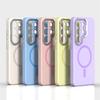 For Magsafe Liquid Silicone Case For Samsung Galaxy S26 S25 S24 S23 Ultra Edge Funda S25 Ultra Metal Lens Protect Magnetic Cover