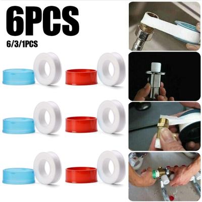 6/3/1pcs Sealing Tape Thread Pipe Sealing Tape Plumber Seal Tape Plumbing Tape Home Improvement Utility