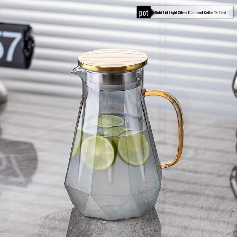 High Borosilicate Glass Diamond Water Pitcher