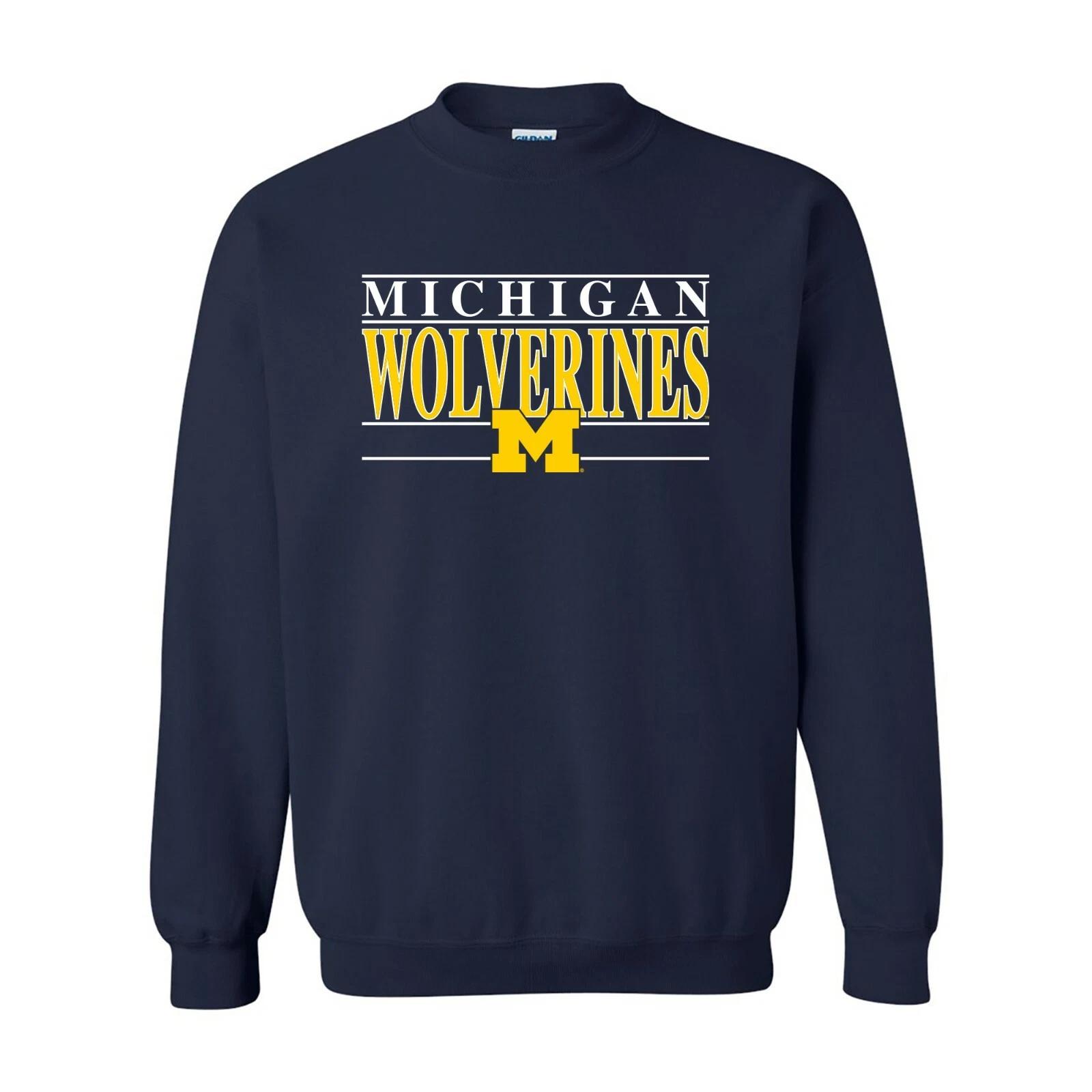 Michigan Wolverines Headline Crewneck - Navy 4XL