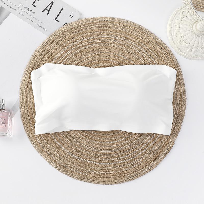 

Женский бесшовный бюстгальтер Ice Silk без бретелек - сексуальный, красивая спина, однострочная застежка, спортивный, универсальный One Size (70-120 jin)