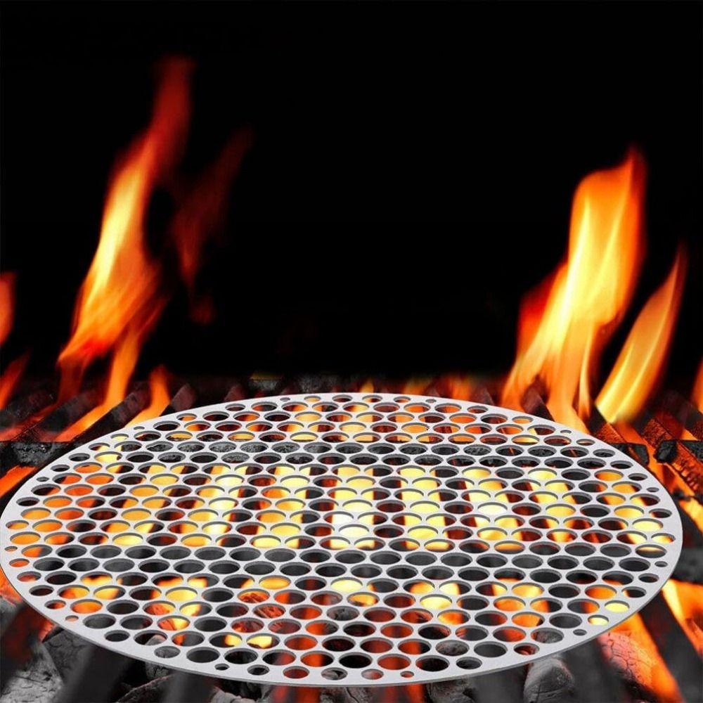 Round BBQ Mesh Grate Food Grade BBQ Charcoal Food Rack Universal Charcoal Grill Mat  Cooking