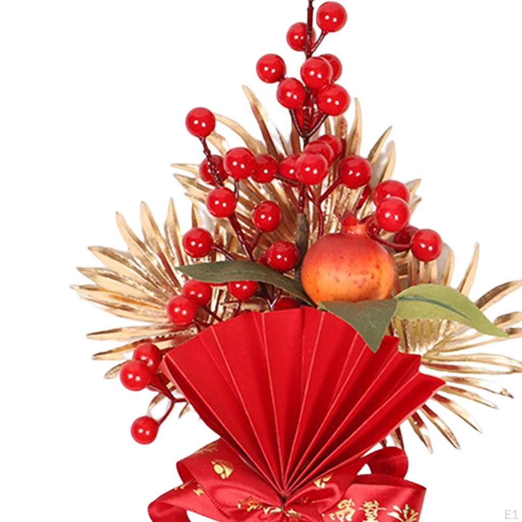 Chinese Year Decoration Tree Ornament Artificial Bonsai Charm Adornment Art Crafts for Indoor