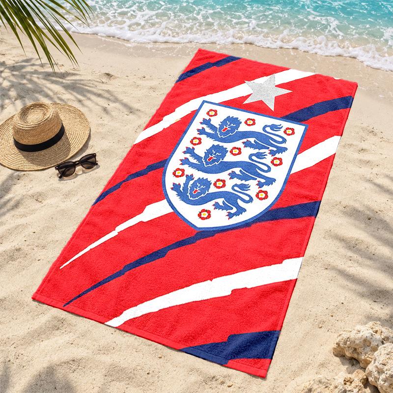 Toalla de Playa de Microfibra de la Selección Nacional de Fútbol de Inglaterra Secado Rápido Libre de Arena Ligera Toallas de Playa para Viajes Natación Acampada
