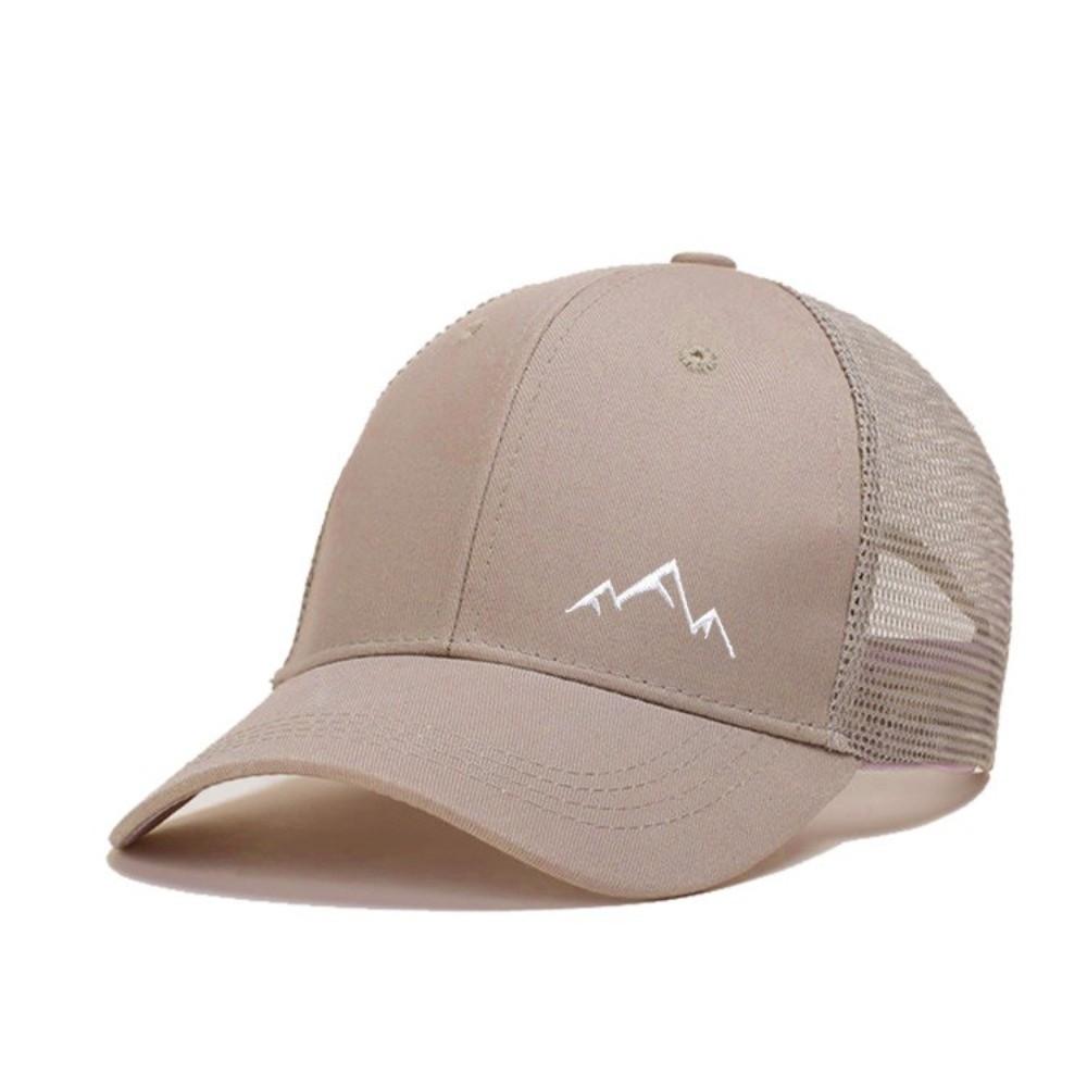 Breathable Mesh Baseball Cap Mountain Range Embroidery Hip Hop Hat Fashion Sunscreen Hat  Summer
