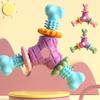 Interactive Dog Teething Toy Bone Shape Chew Toy for Puppy Teething Grinding Teeth Relieve Anxiety Tug-of-War