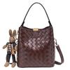 Fashion Versatile Woven Hand-held Women's Bag Niche High-end Sense Large Capacity Shoulder Crossbody Bucket Bag