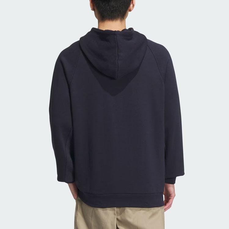 Adidas Small Logo Waffle Hoodie Men Tops Ink-Blue JE6099