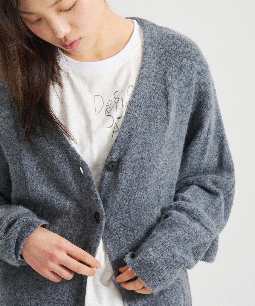 Slowacid Textured Block Cardigan [Gray]