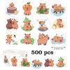500pcs Leisure Cartoon Capybara Pvc Self-adhesive Sealing Gift DIY Sticker