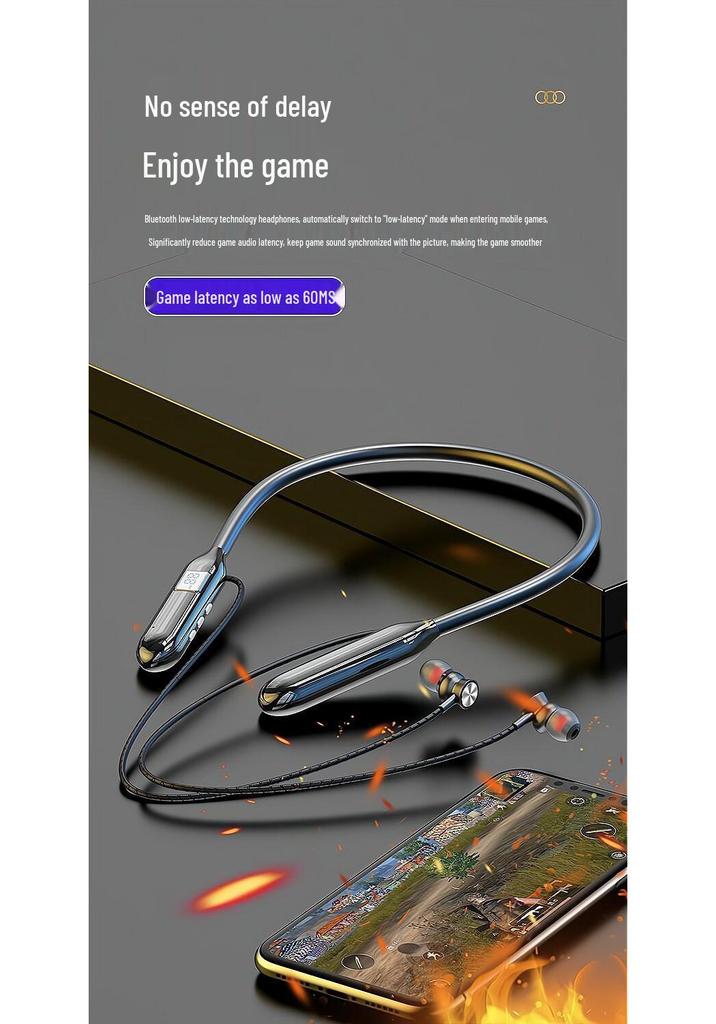 2026 Wireless Bluetooth Neckband Headphones: In-Ear, Noise Cancelling, Long Battery Life, Comfortable For Sports