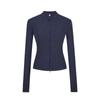 Dames Herfst- en Wintermode Temperament Amerikaanse Hottie Dubbele Rits Jas Opstaande Kraag Slanke Taille Vest Top