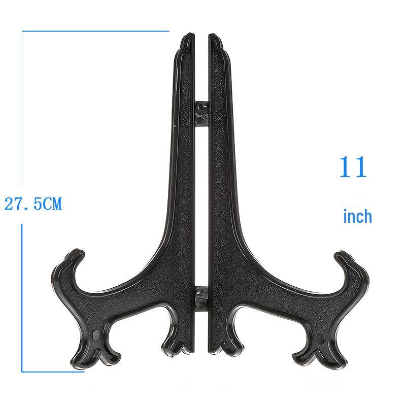 3-12 Inch Black Plastic Folding Photo Frame & Plate Stand Holder