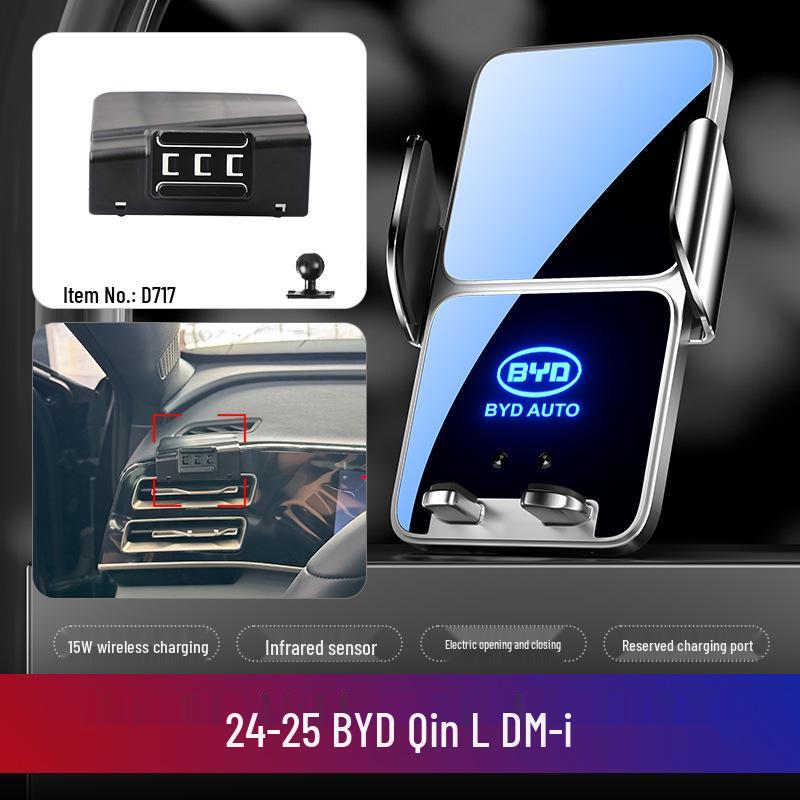 BYD Car Mobile Phone Holder for Dolphin, Qin Plus, Han EV, Tang DMI, Song MAX, Yuan PRO, and E5 Models.