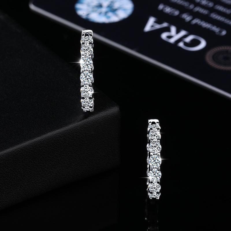 Moissanite Starry Sky Ear Cuffs: S925 Sterling Silver, Luxury Diamond Design