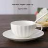 Nordic Style Bone China Coffee Set - Gold Trimmed Butterfly Design Cups (White).