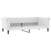 Daybed Extendable White 90x200 cm Faux Leather