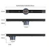 Black Floor Drain 30 40 50cm Kitchen WC Bathroom Shower Large displacement Linear Drainage Side Floor Drains 304 Stainless Steel