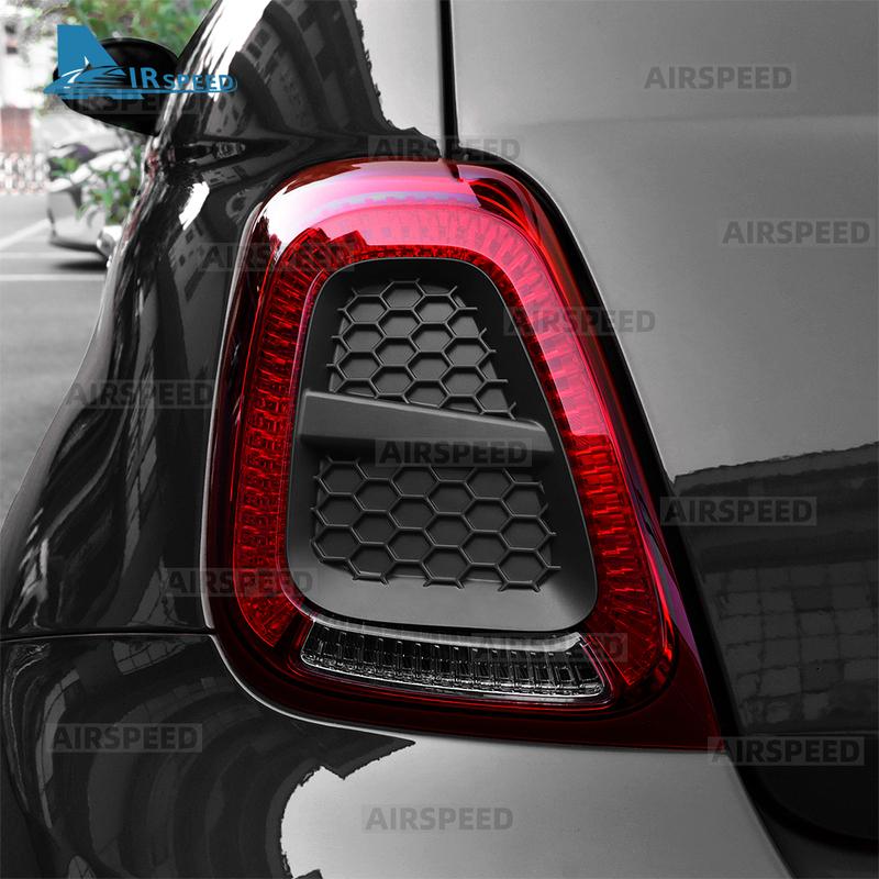 For Abarth 595 695 595C 695C Fiat 500 500C 2016 2017 2018      2024 ABS Car Rear Tail Light Cover 1Pair