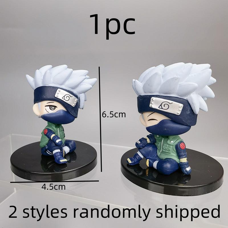 Mini Anime Figur Uzumaki Kakashi Uchiha Sasuke Itachi Kawaii Spielzeug Q Figural Auto Dekoration PVC Modell Geschenk