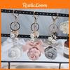 Stylish Floral Design Unique Pearl Chain Keychain For Women Fashionable Car Accessory