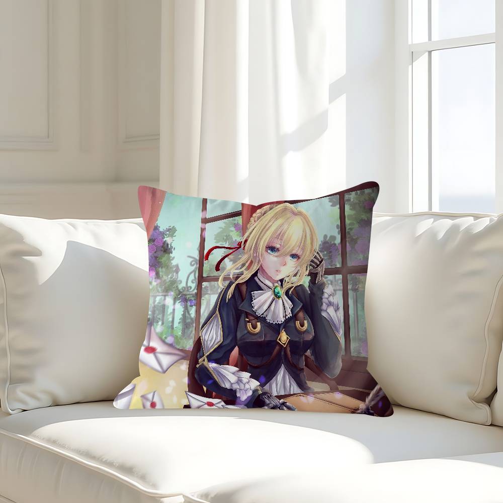 Novel V-Violet E-Evergardens Kissenbezug Abnehmbar Waschbar Kissenbezug – Ganzjährig Weiches Leinen