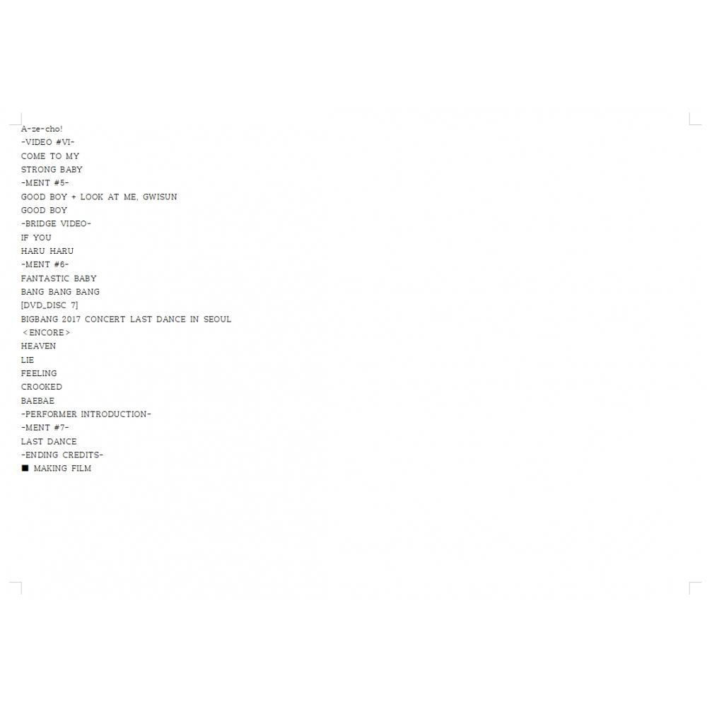 Turneul Bigbang Japan Dome 2017 Last Dance The Final [7dvd+2cd] Ediție Limitată 