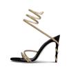 Fashion Eilyken Ankle Strap Open Toe Woman Sandals Design Sexy Crystal Rhinestone Thin High Heels Fashion Pumps Party Prom Shoes