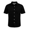 Men's Short Sleeve Button Down Shirt Casual Loose Fit Lightweight Summer Daily Shirt with Collar and Front Button Closure