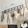 Punch-Free Space Aluminum Wall-Mounted Coat and Hat Hook Hanger for Bathroom