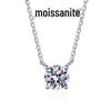 3 Carat Moissanite S925 Silver Four-Claw Pendant Necklace for Women