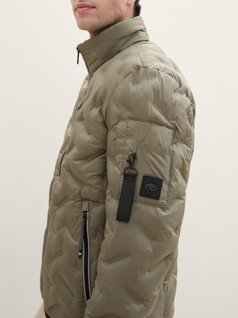 Демисезонная куртка Tom Tailor Hybrid Jacke mit Kapuze (1041309) smokey olive green
