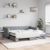 Vidaxl Sofa Rozsuwana, Jasnoszara, 90X190 Cm, Tkanina