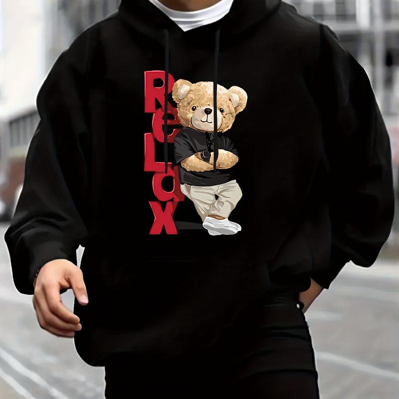 

Fit Hooded Sweatshirt, Streamlined Silhouette & Anti-Wrinkle XXL чорний